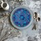 8 Count Star of David Paper Dessert Plates Light Blue Trim 7 Inch